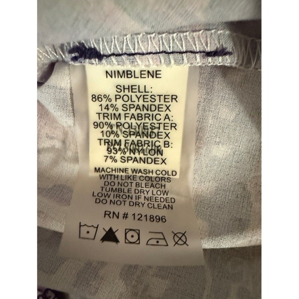 Title Nine Nimblene Halter‎ Dress Purple Ikat Floral Athletic Stretch Size 4 - Picture 11 of 12